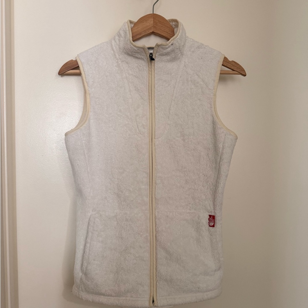 The North Face Cream Fleece Vest